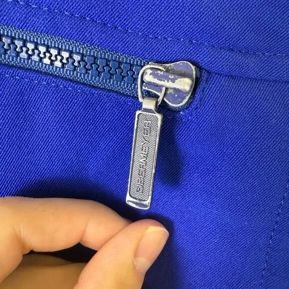 Vintage Obermeyer Skiwear blue wool blend gorpcore snow pants womens Medium - Picture 3 of 11